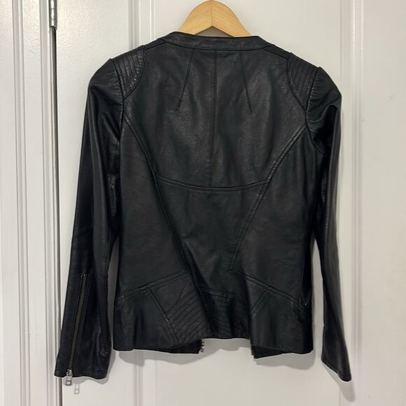 DANIER Black Leather Jacket for Women - Picture 4 of 8